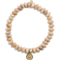 Beaded bracelet with round coin charm