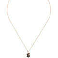 Black crystal swan pendant necklace