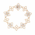 Crystal embellished openwork floral bracelet