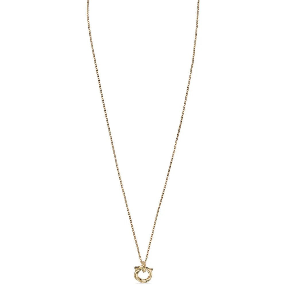 Gold interwoven knot pendant necklace