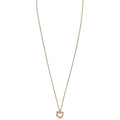 Gold interwoven knot pendant necklace