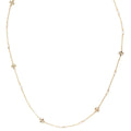 Gold tone station necklace