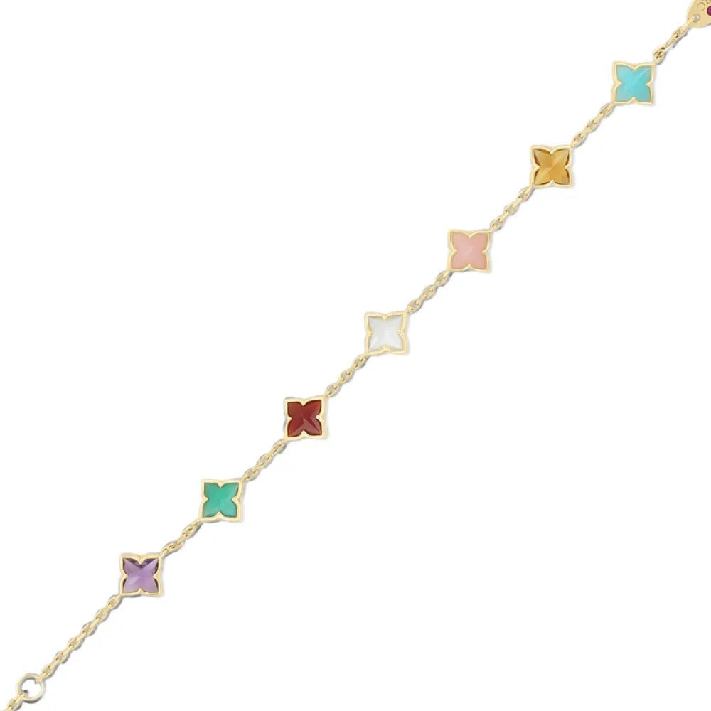 Multicolor gemstone bracelet