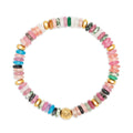 Multicolor mixed stone beaded bracelet