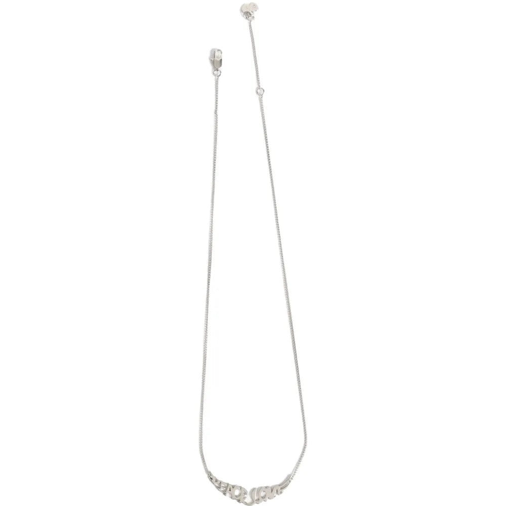 Silver letter pendant necklace