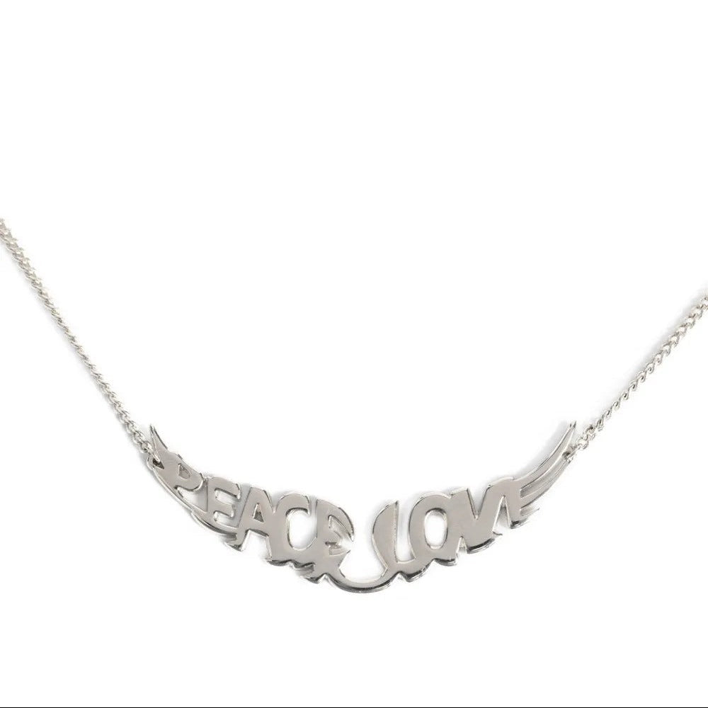Silver letter pendant necklace