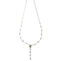 Silver star shaped Y necklace