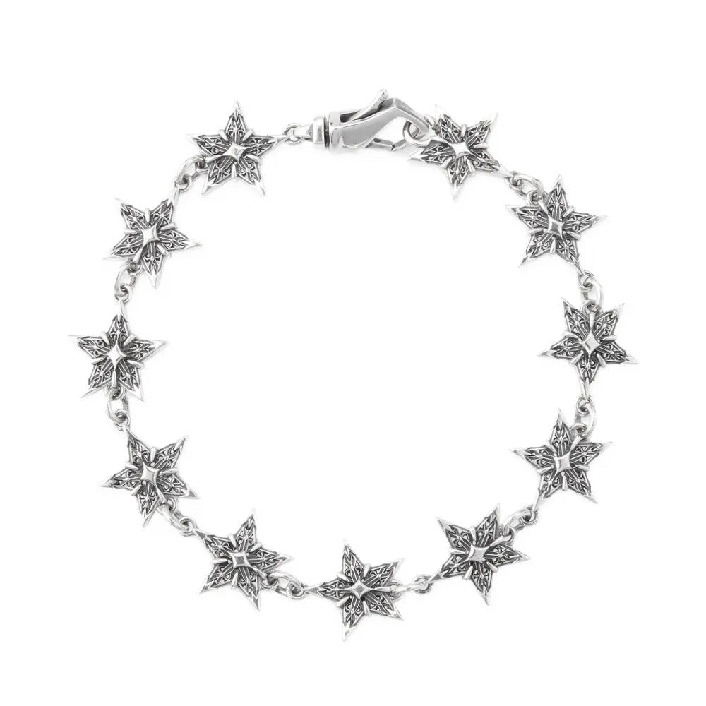 Vintage style star link bracelet